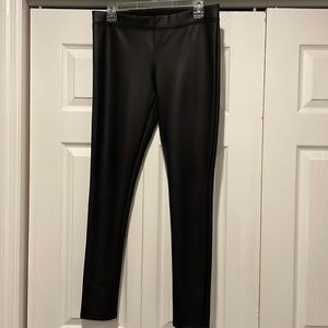 Express Black Faux Leather Leggings Size Medium